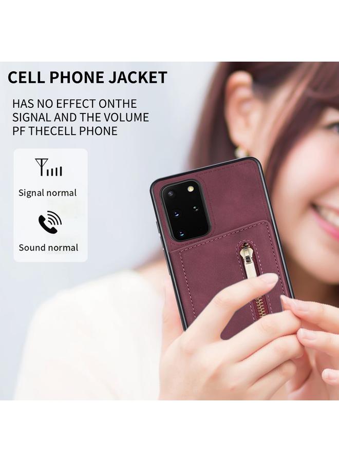 S-TOP Case For Samsung Galaxy S20 Zipper Card Holder Phone Case - Image 5