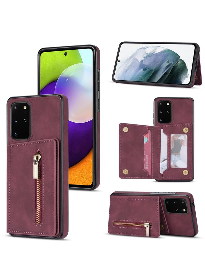 S-TOP Case For Samsung Galaxy S20 Zipper Card Holder Phone Case - Image 1