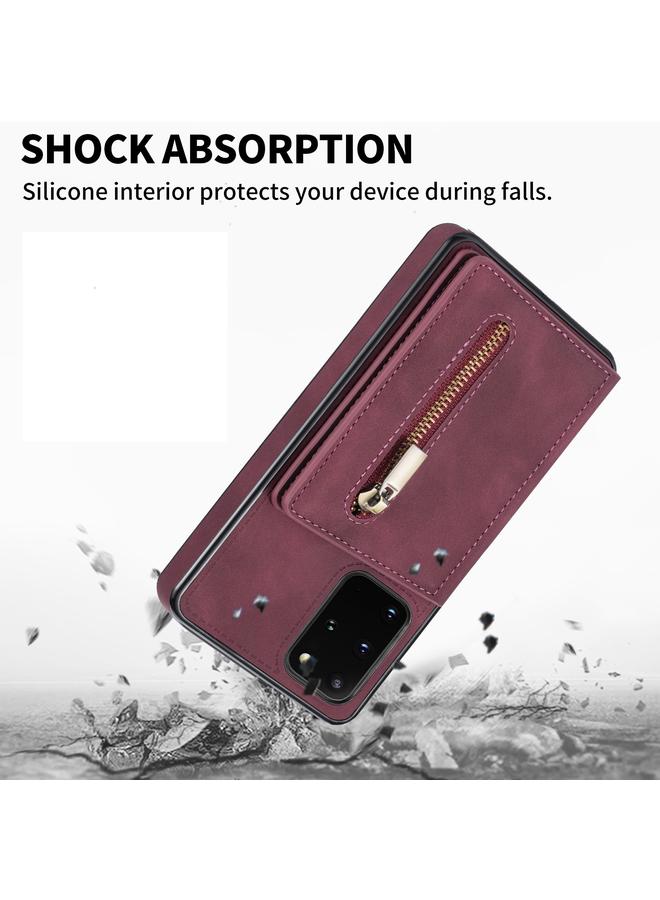 S-TOP Case For Samsung Galaxy S20 Zipper Card Holder Phone Case - Image 4