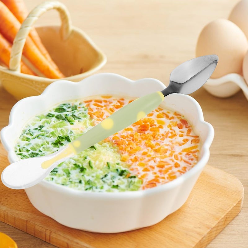 Double Head Silicone Spoon Soft Food Grade Utensil for Baby Feeding High Temperature Resistant - Image 4