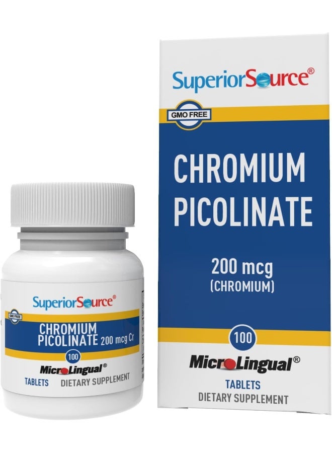 Superior Source - Chromium Picolinate Instant Dissolve 200 Mcg. 100 Tablets - Image 1