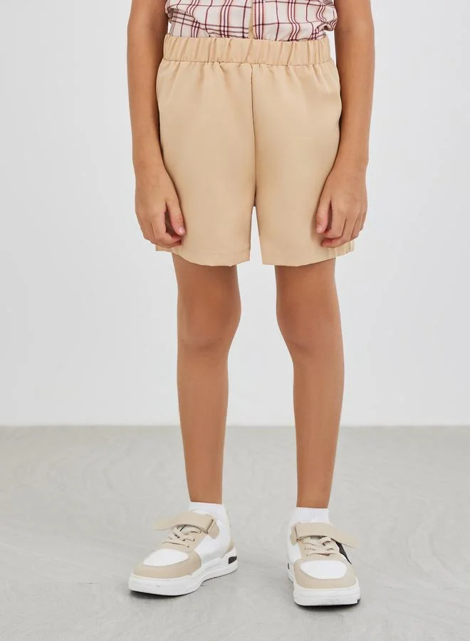 Take Two Take Two Checked Pocket Detail Shirt and Shorts Set