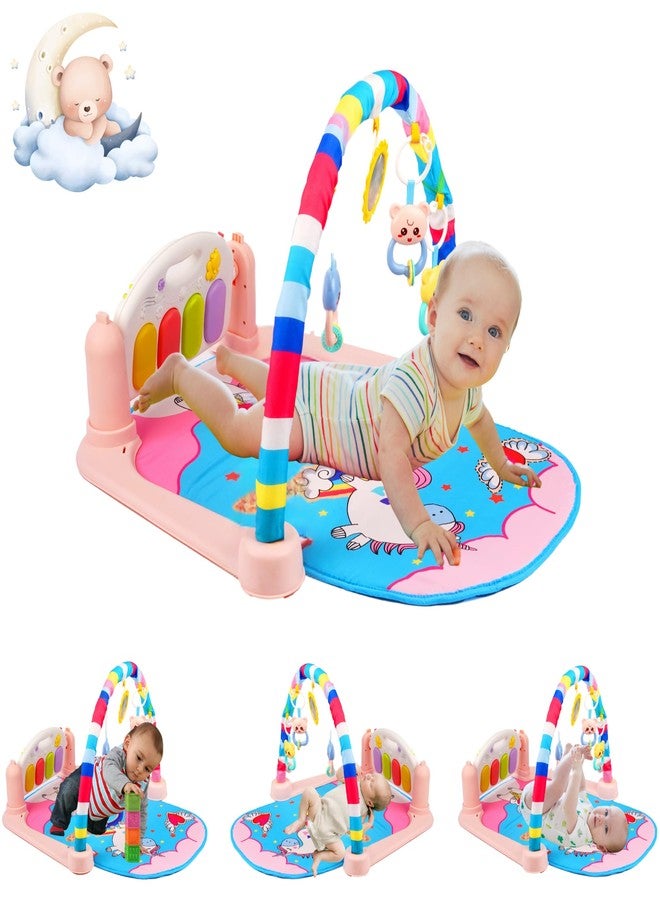 Yetli 5 in 1 Baby Activity Play Mat Gym Education Soft Piano Baby Fitness Rack Musical Baby Play Mat Crawl Mats for Kids(Multicolor) - Image 5