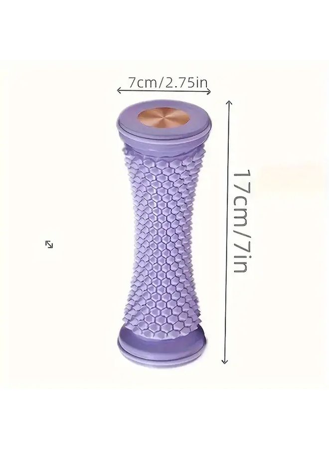Pink Foot Arch Relief Roller With Cushion Pad And Foot Stickers For Muscle Relaxation Yoga Support - Image 3