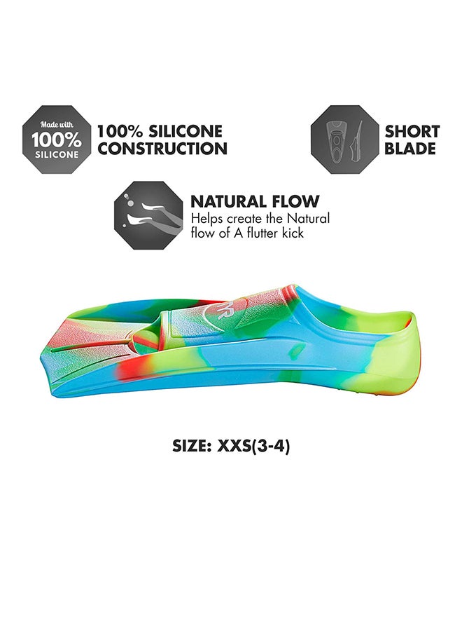 TYR Blend Stryker Silicone Fins (Multicolour,2 XS) - Image 2