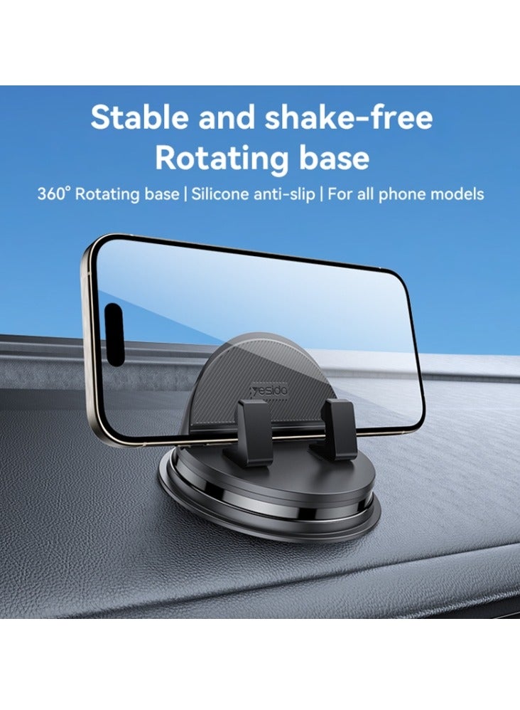 Yesido C268 Car Dashboard 360 Degree Rotating Base Phone Holder Black - Image 3