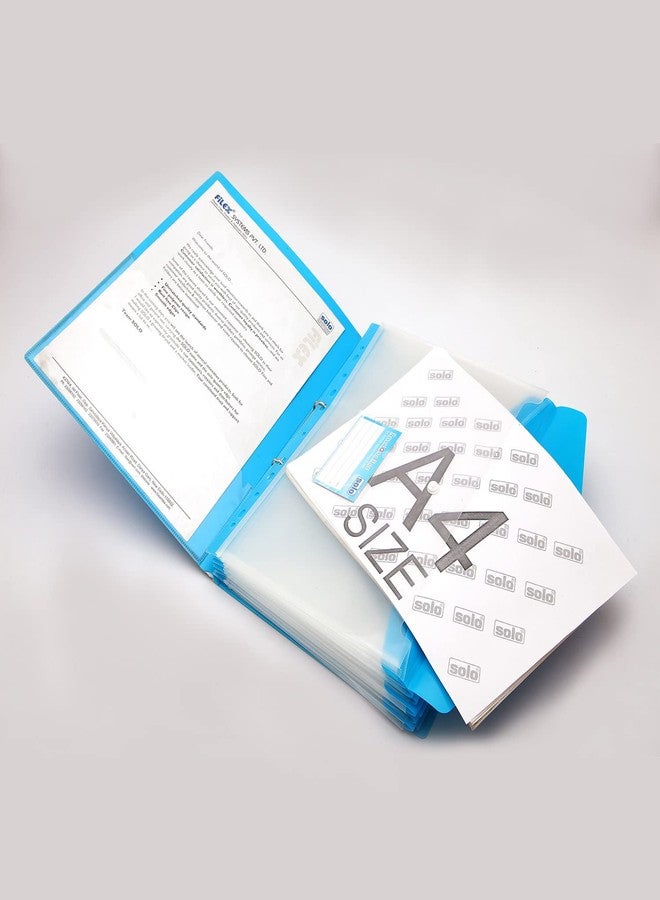 سولو حقيبة ظرف سولو A4 أفقية - منظم مستندات ذاتي التمدد مع إغلاق بزر، وجيب لبطاقة الاسم، ومتوافقة مع 11 فتحة، عبوة من 10 قطع للمكتب والمدرسة والمنزل - Image 4