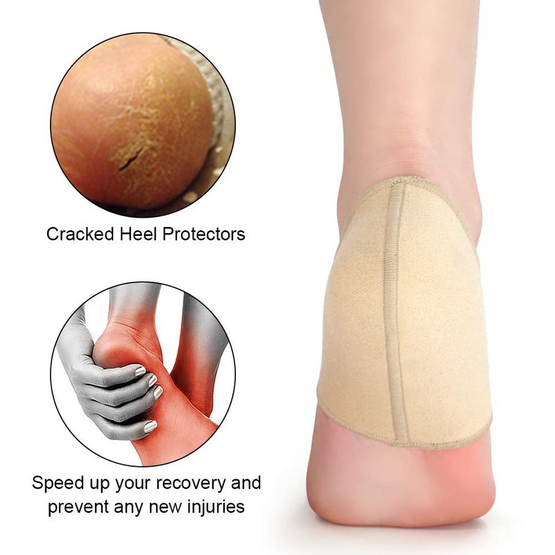 SQHT's Heel Protectors for Cracked Heels, Relieve Heel Pain from Plantar Fasciitis, Heel Spur, Achilles tendonitis for Women's 4.5-7.5, Kid's 3-5.5-(Small - Image 4