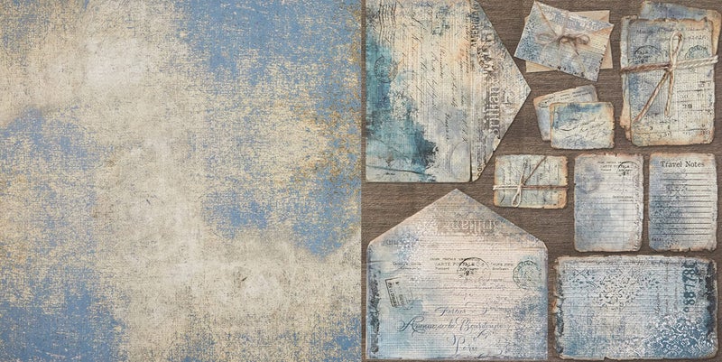 Stamperia Double-Sided Scrap Paper Pad 10 Sheets, 5 (12 x 12 Inches) â€“ Blues, Multicoloured, 30.5 x 30.5 cm - Image 3