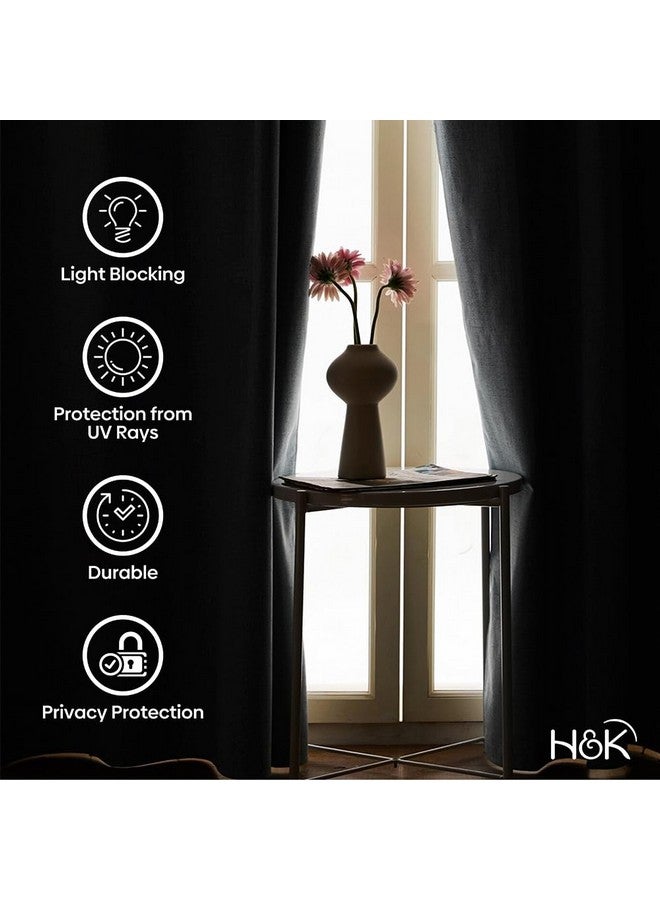 haus & kinder ستارة هاوس وكيندر 100% قطن مجموعة من 2 | ستارة لغرفة النوم، غرفة المعيشة | حلقات عيون | مجموعات زهرية | 5 قدم × 7 قدم، أبيض - Image 5