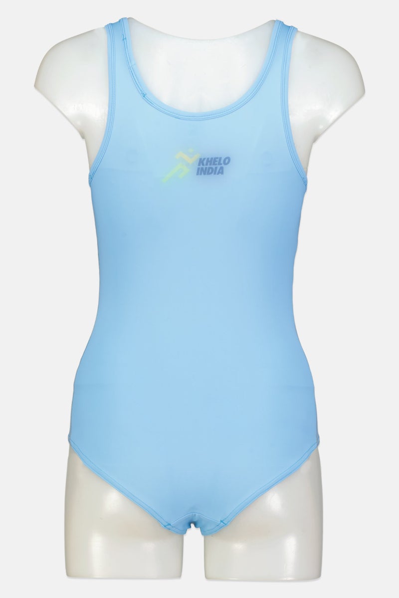 Adidas Women Graphic Print One Piece Swimsuit, Light Blue - Image 2