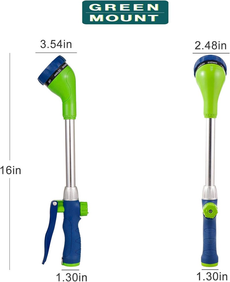 GREEN MOUNT Watering Wand, 16 Inches Sprayer Wand with 8 Watering Patterns for Lawn and Garden Use - Image 2