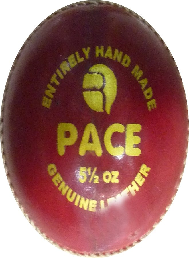 RMAX Red Pace-A Leather Cricket Ball (4 Part Ball, Pack of 1) - Image 1