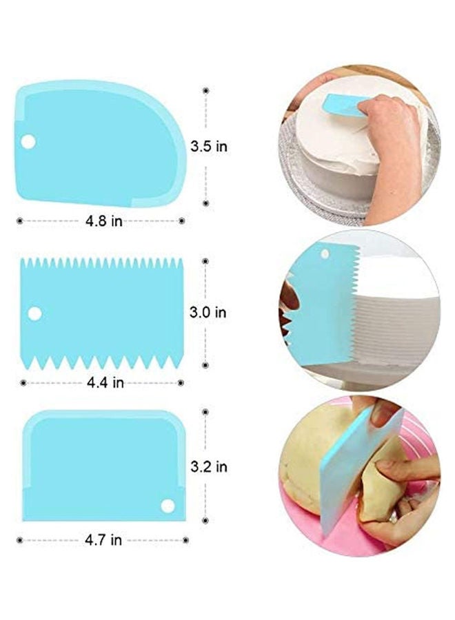 AMERTEER 42-Piece Cake Decorating Kit Blue 310grams - Image 4