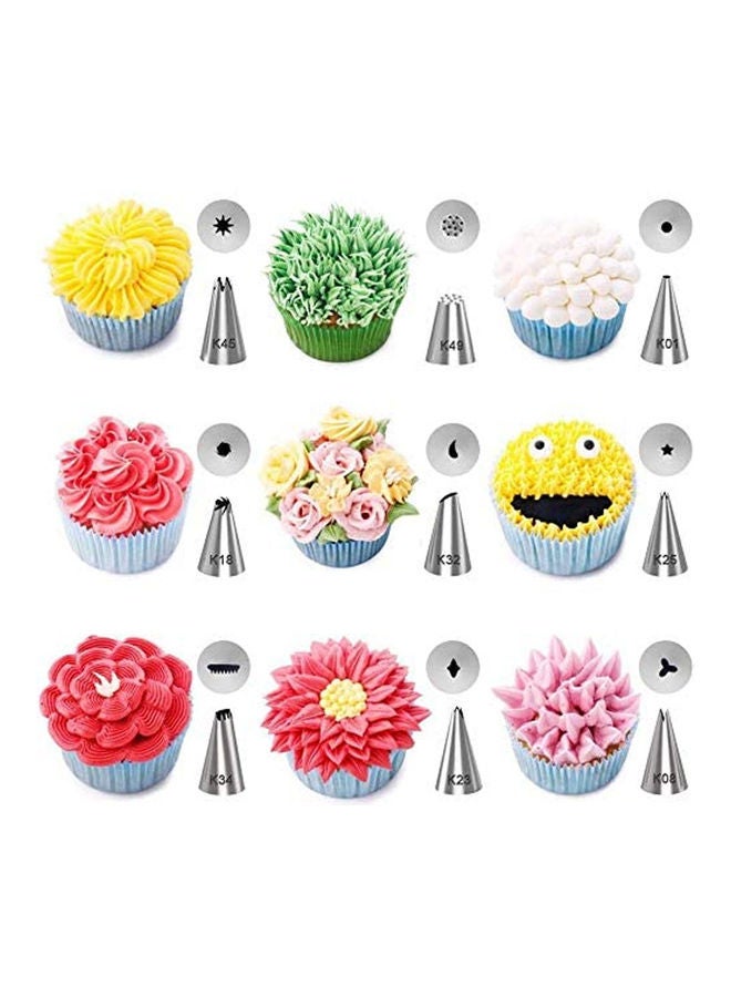 AMERTEER 42-Piece Cake Decorating Kit Blue 310grams - Image 2