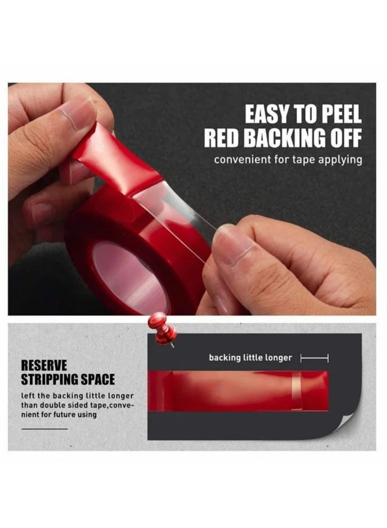 Taiwan Double-Sided Transparent Tape 5m Strong Adhesive for Home, Office, Decoration and Heavy Fixing - Image 5