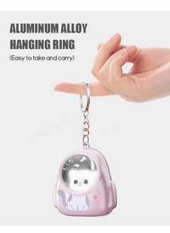 SMILING SHARK Key Chain Flashlight, LED Battery Powered Keychain Flashlight, Cute Cat Small Pocket Waterproof Keychain Light for Camping (Pink)  - Image 3