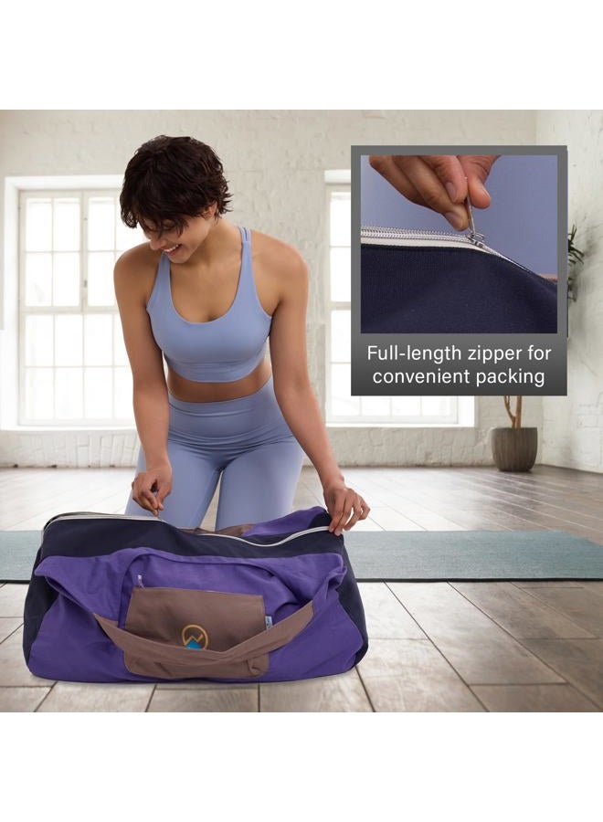 JoYnWell Large Yoga Mat Bag with sewn-in Yoga Mat Strap, Full Zip Yoga Tote Bag with 3 Zipper Pockets and Water bottle holder - Image 3