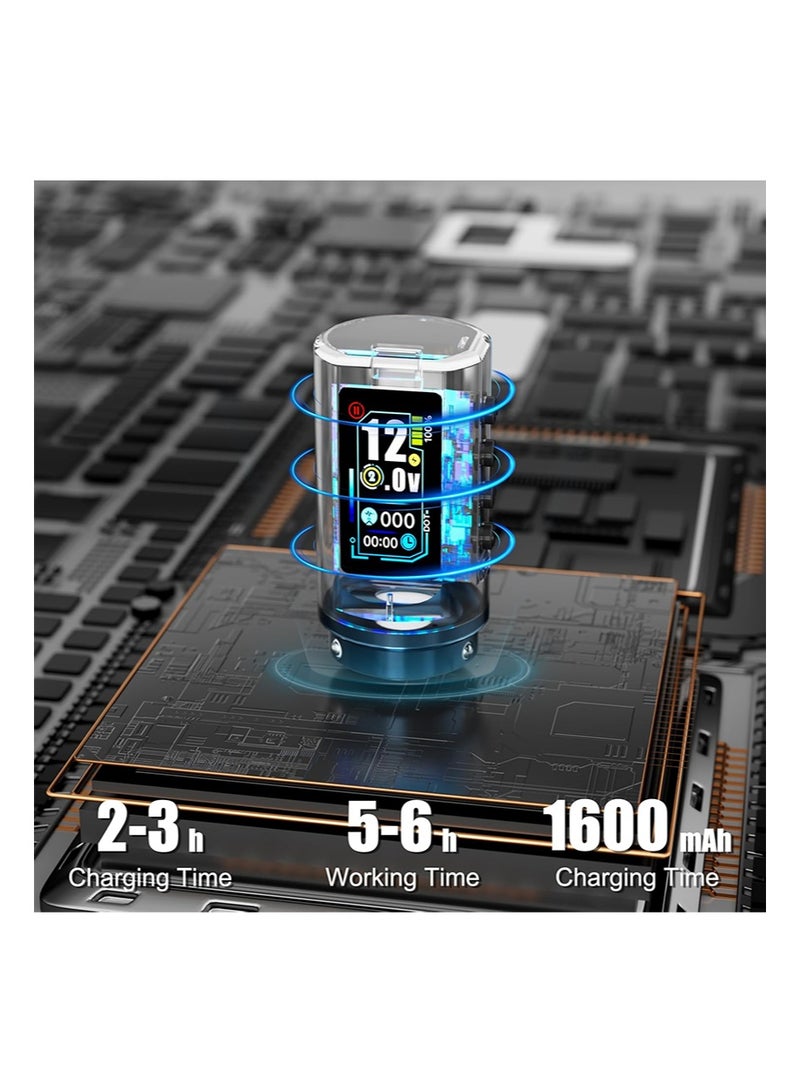 HaLunhi Cordless Tattoo Pen Set，7 Stroke Lengths，Dual-Ball Hollow Cup Motor，TFT Color Screen Display，1,600 mAh Battery，10 Cartridge Needles， Suitable for Artist Tattoo Supplies - Image 4