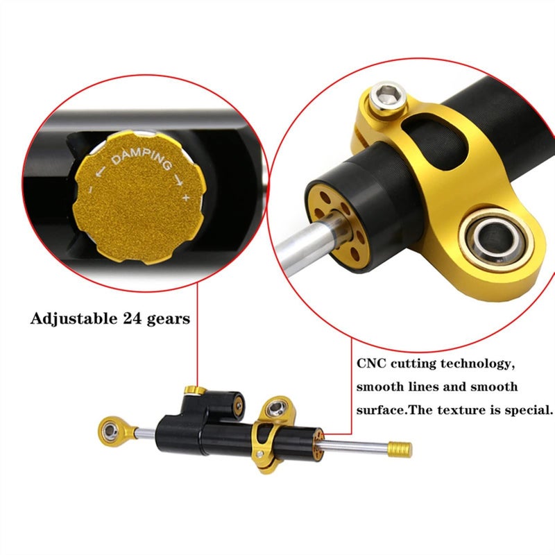 Adjustable Steering Stabilizer Damper Bracket Mount Kit CNC Color H For Motorcycles - Image 4