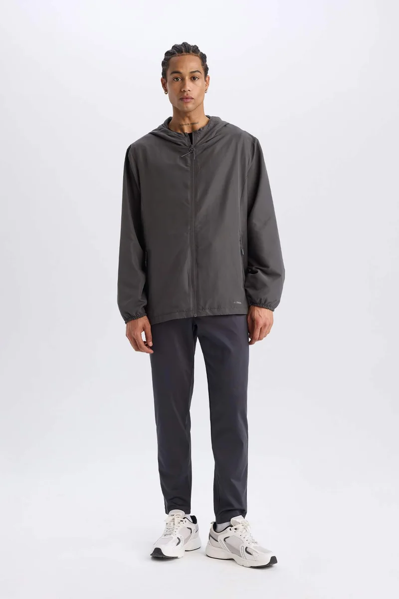 Defacto DeFactoFit Regular Fit Hooded Mesh Lined Woven Spring Waterproof Jacket