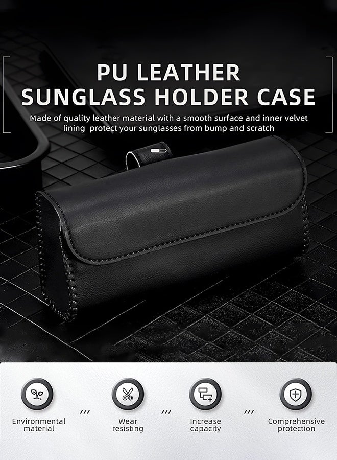 GROIC Sunglasses Holder for Car Organizer Storage Case with sunglasses Vehicle Visor Accessories Glasses Storage Case - Image 2