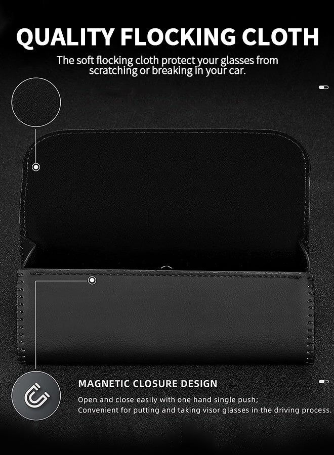 GROIC Sunglasses Holder for Car Organizer Storage Case with sunglasses Vehicle Visor Accessories Glasses Storage Case - Image 3