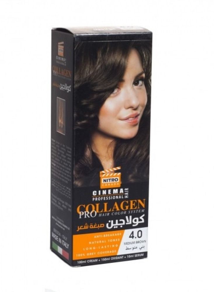 نيترو كندا كولاجين صبغة شعر رقم : 4.0 بني متوسط - Image 1