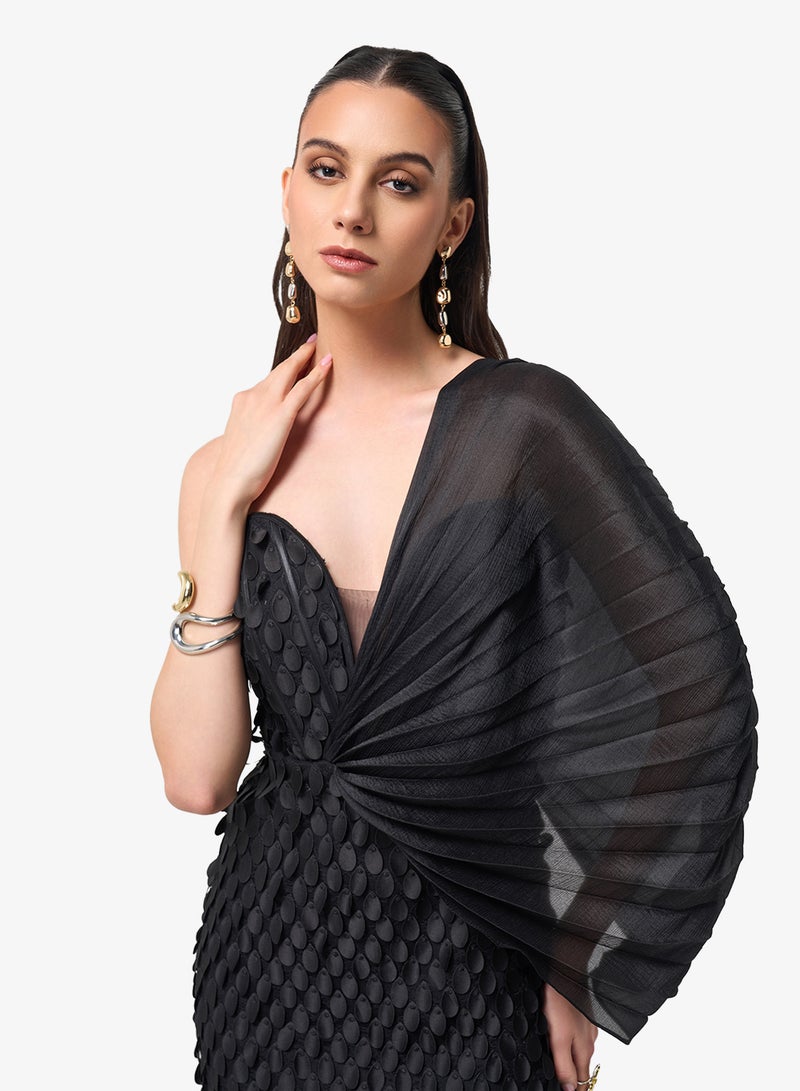 Threadz by Ajooni One Shoulder Midi Dress - Image 3