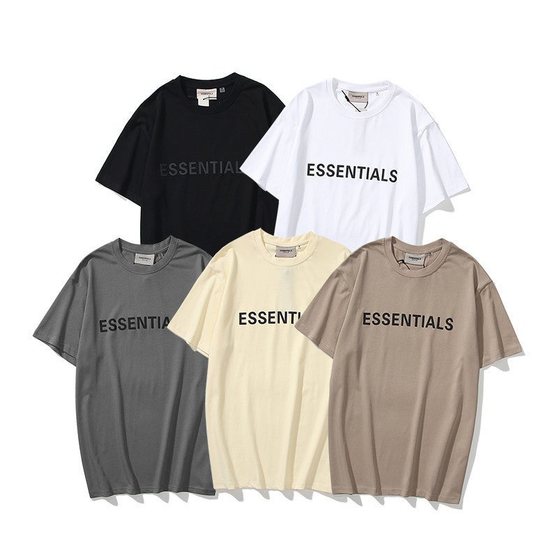 ESSENTIALS Women's Unisex Short-sleeved T-shirt with letters on chest - Image 2