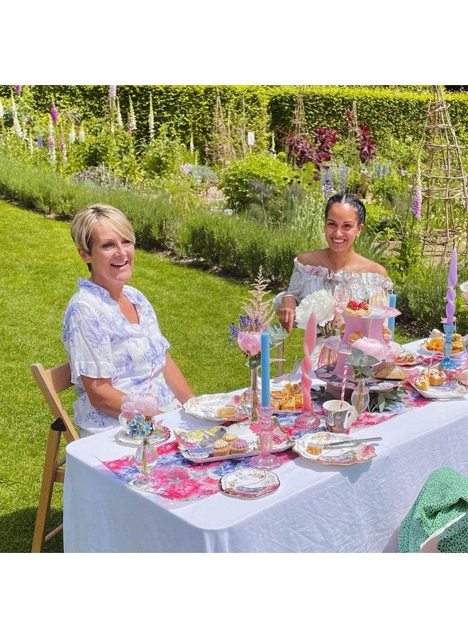 توكينج تيبلز طقم أكواب حفلات من Talking Tables Truly Alice Alice in Wonderland Mad Hatter مع مقبض وصحون بثلاثة تصاميم لحفلة شاي أو عيد ميلاد - Image 4