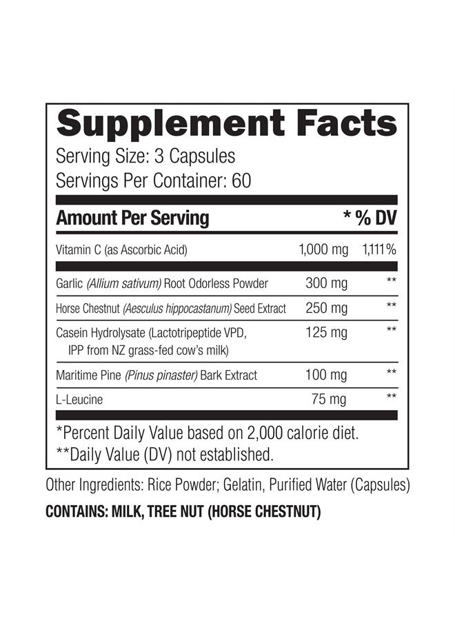 UMZU - Redwood - Supports Nitric Oxide & Healthy Blood Flow - Blend of Vitamins & Herbal Extracts - Supplement with Vitamin C, Garlic & Horse Chestnut - for Well-Being - 30 Day Supply - 180 Capsules - Image 1