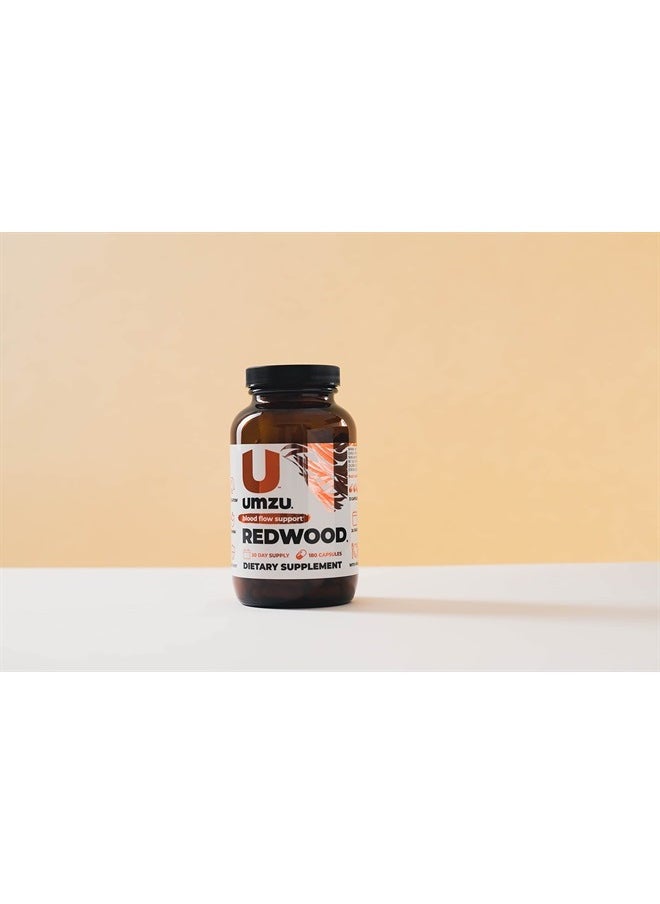 UMZU - Redwood - Supports Nitric Oxide & Healthy Blood Flow - Blend of Vitamins & Herbal Extracts - Supplement with Vitamin C, Garlic & Horse Chestnut - for Well-Being - 30 Day Supply - 180 Capsules - Image 1