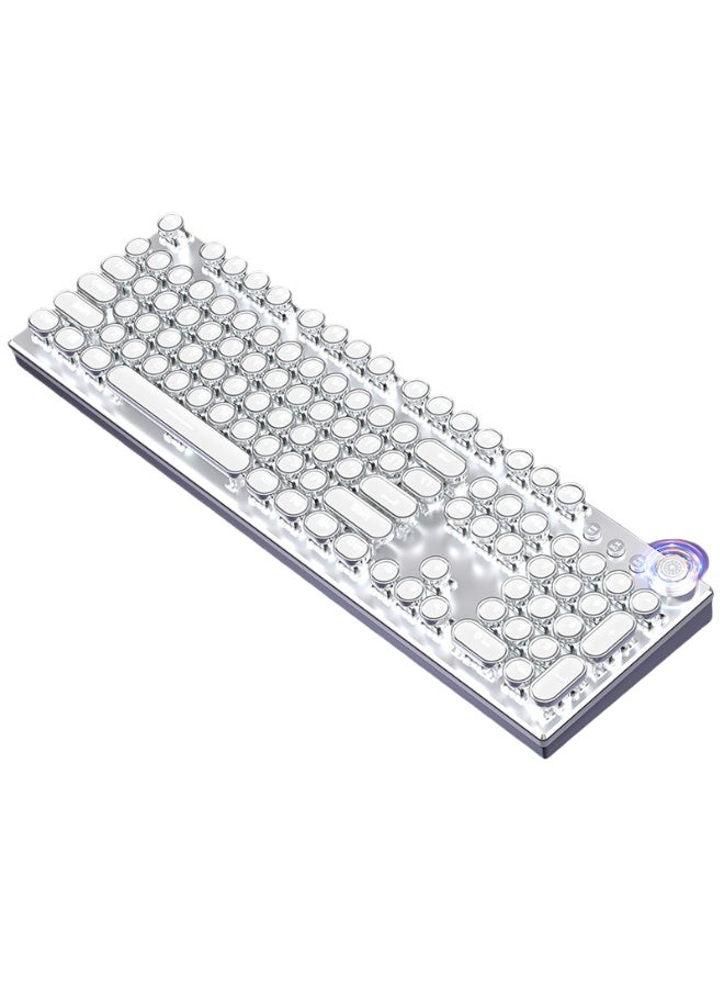 KUYING New Retro Knob Wired Mechanical Keyboard 