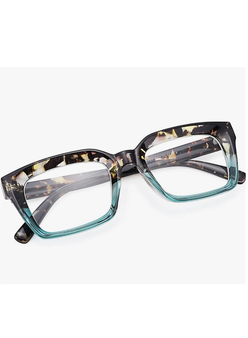 Booma Opticals LINA-Z +1.00 Reading Glasses for Women, Men or Unisex, Presbyopia Corrective Eyeglasses, Magnification Prescription Glasses, Oprah style BOLD Retro Frame, Anti-Blue Light Blocking Lenses, Specs for Eye Strain Relief, Computer Screen Eyewear - Image 4