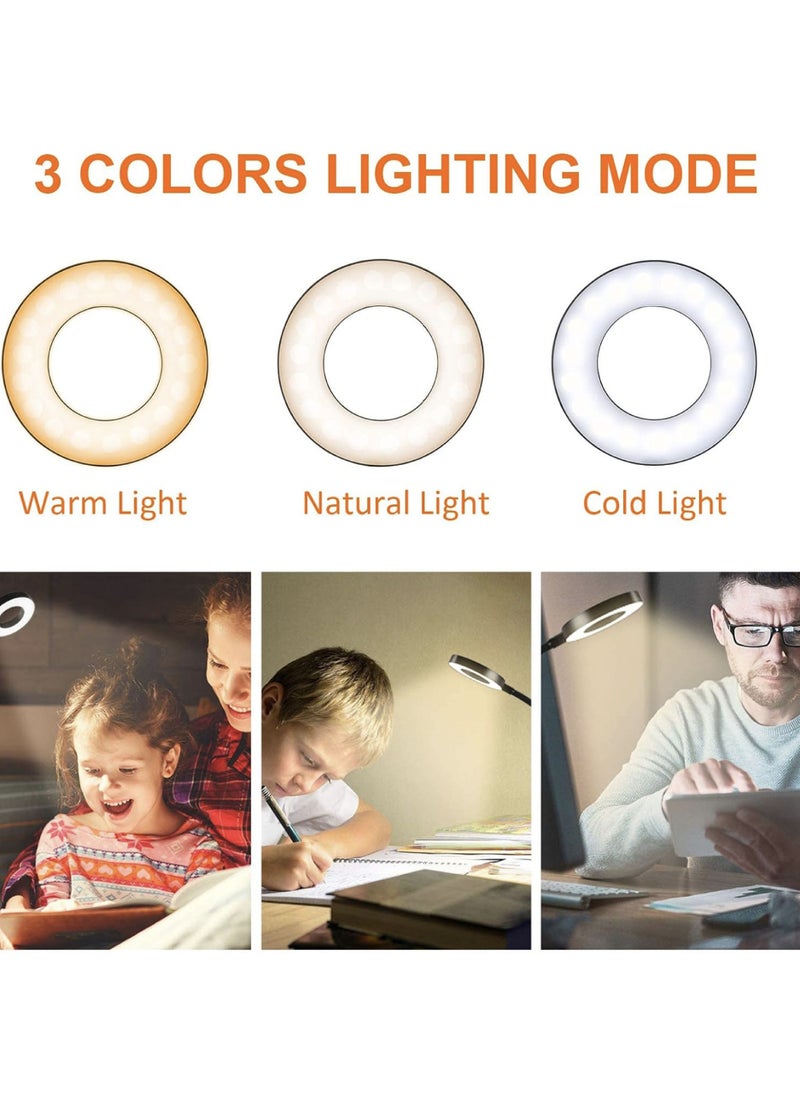 Generic - Ring Light with Clamp， For Video Conference Lighting, Computer Webcam, USB LED Laptop Light for Zoom Meetings Reading with 3 Color 10 Dimming Level - Image 1