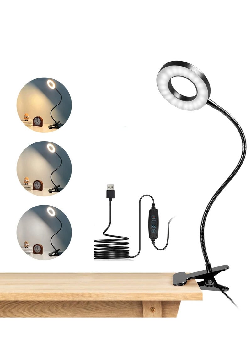 Generic - Ring Light with Clamp， For Video Conference Lighting, Computer Webcam, USB LED Laptop Light for Zoom Meetings Reading with 3 Color 10 Dimming Level - Image 1