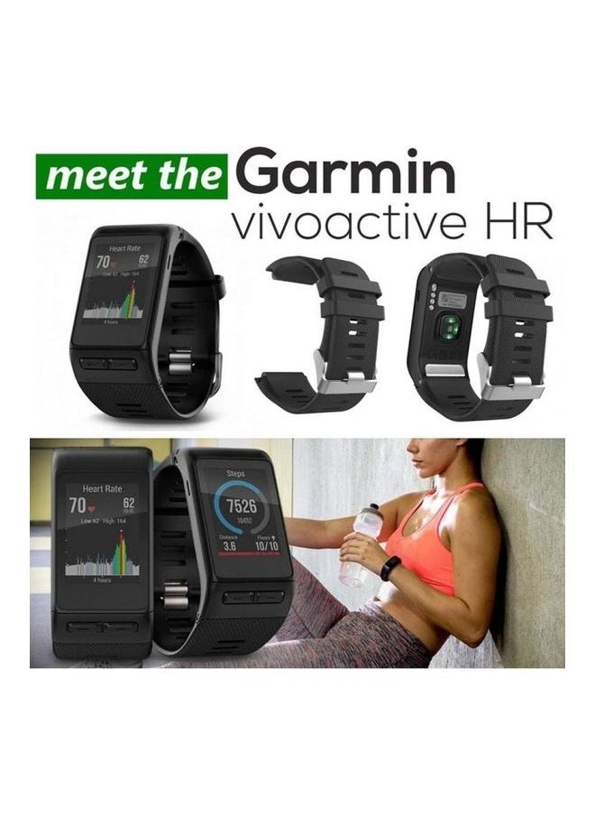 NIBEMINENT - Silicone Replacement Band For Garmin Vivoactive HR Tiffany Blue - Image 1