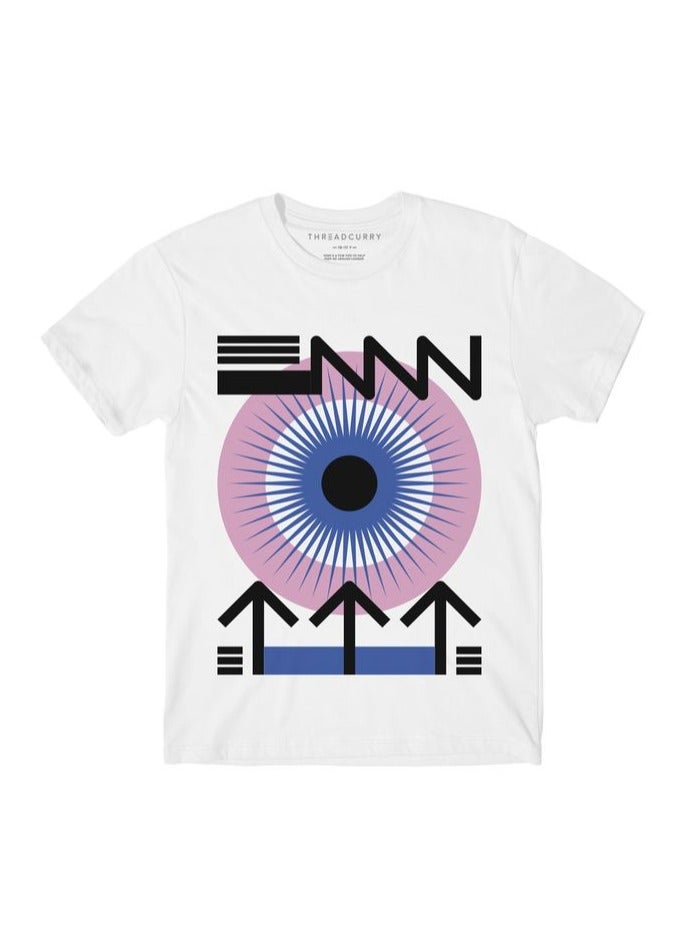 THREADCURRY THREADCURRY Creative Modern Pattern Abstract Cotton Graphic Printed Tshirt for Boys  - Image 1