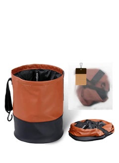 Collapsible Car Bin, Universal Traveling Portable Car Bin Storage, Tidy Water Resistant Leather Pop up Car Bin Storage, Hook Hanging Car Bin for Front, Back of Car, 1 Pcs