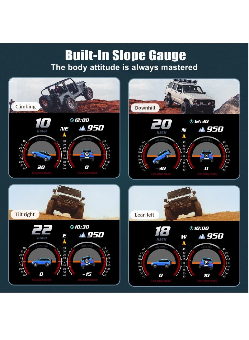 HUD Heads Up Display for Car, OBD+GPS Multi-Data Monitor Digital Speedometer, Overspeed Alarm, RPM, Water Temperature, Turbo Pressure Smart Gauge for Most Vehicles After 2008 — Supports Arabic Language - Image 5