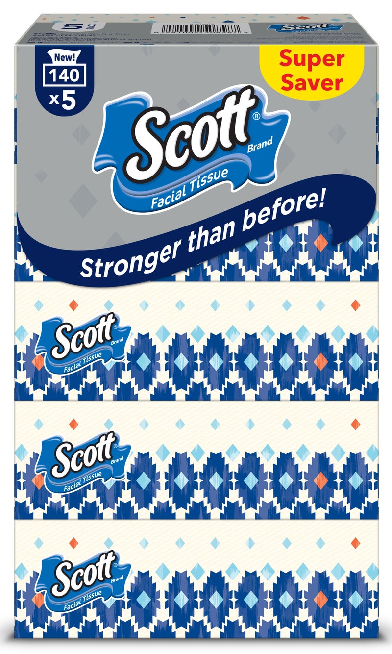 Scott Facial Tissue 140 Sheets 2 Ply Pack of 5