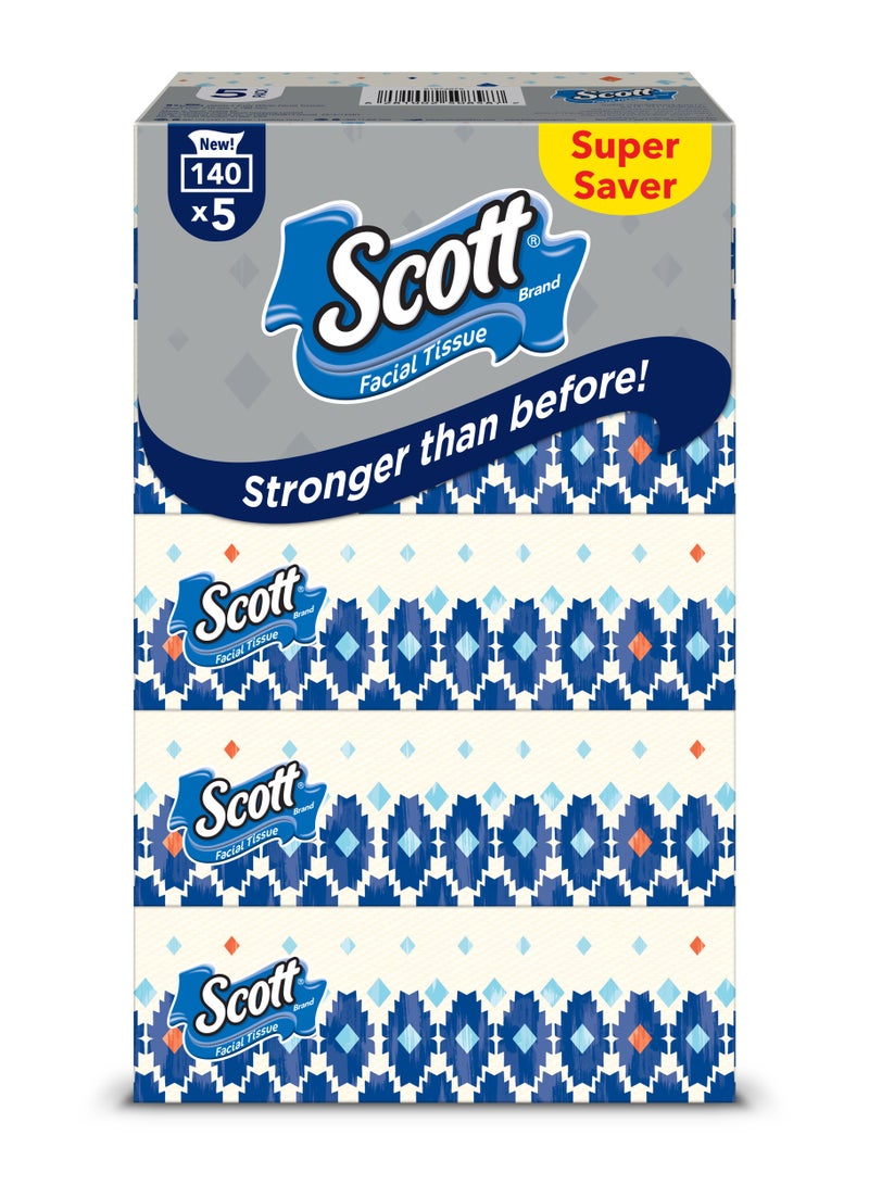 Scott مناديل وجه 140 ورقة 2 طبقة - Image 1