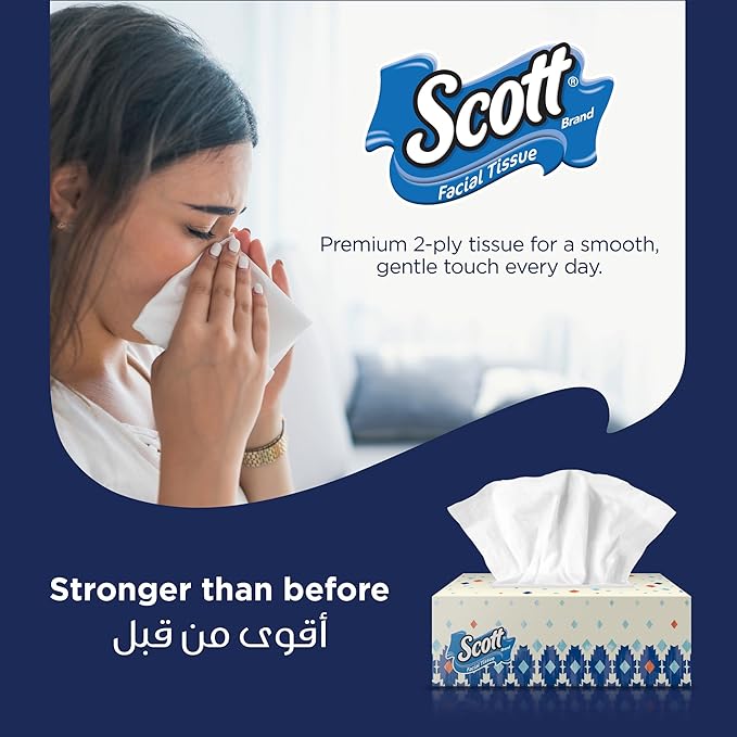 Scott مناديل وجه 140 ورقة 2 طبقة - Image 2