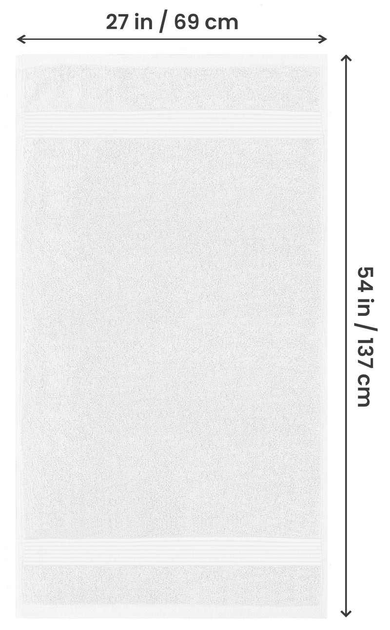 Utopia Towels 4 Pack Bath Towels Set, 27 by 54 Inches, 100% Ring Spun Cotton, Quick Dry, Highly Absorbent, Soft Feel Towels, Perfect for Daily Use, White - Image 2