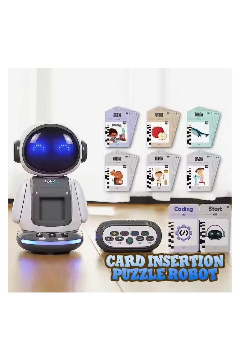 فيبكا Christmas AI Robot Toy - Programmable Desktop Intelligence with Songs Top Flash Card Learning Gift - Image 3