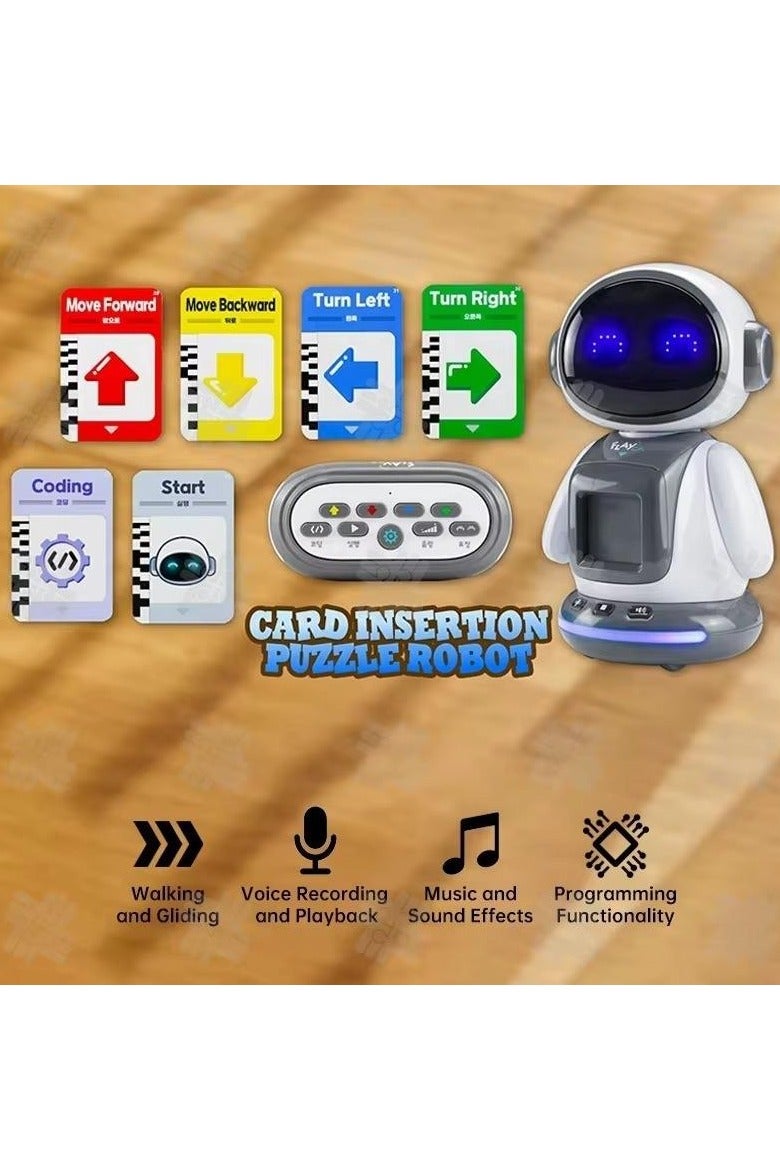 فيبكا Christmas AI Robot Toy - Programmable Desktop Intelligence with Songs Top Flash Card Learning Gift - Image 2