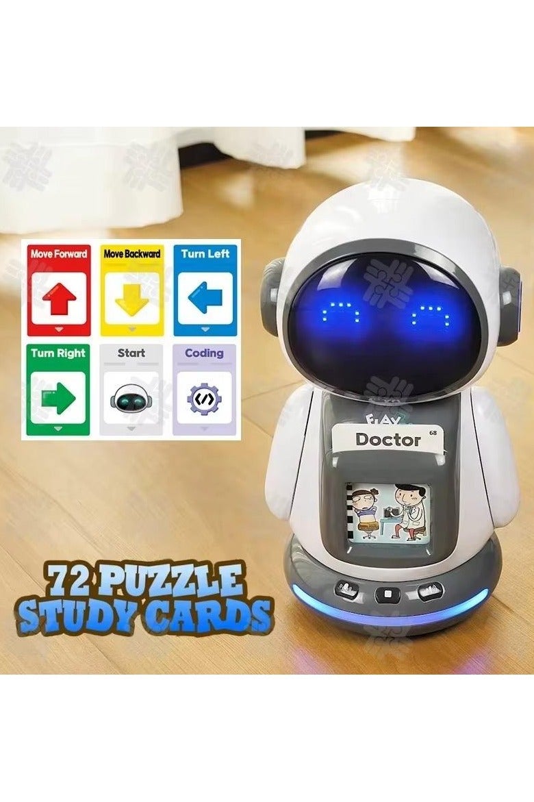فيبكا Christmas AI Robot Toy - Programmable Desktop Intelligence with Songs Top Flash Card Learning Gift - Image 4
