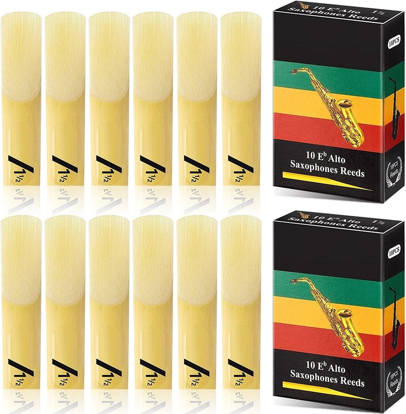 أعواد ساكسفون ألتو من SYOSI، أعواد ساكسفون من الخيزران مع حقيبة فردية، للكلارينيت السوبرانو أو ساكسفون الألتو (قوة 1.5 بوصة) 20 قطعة - Image 1