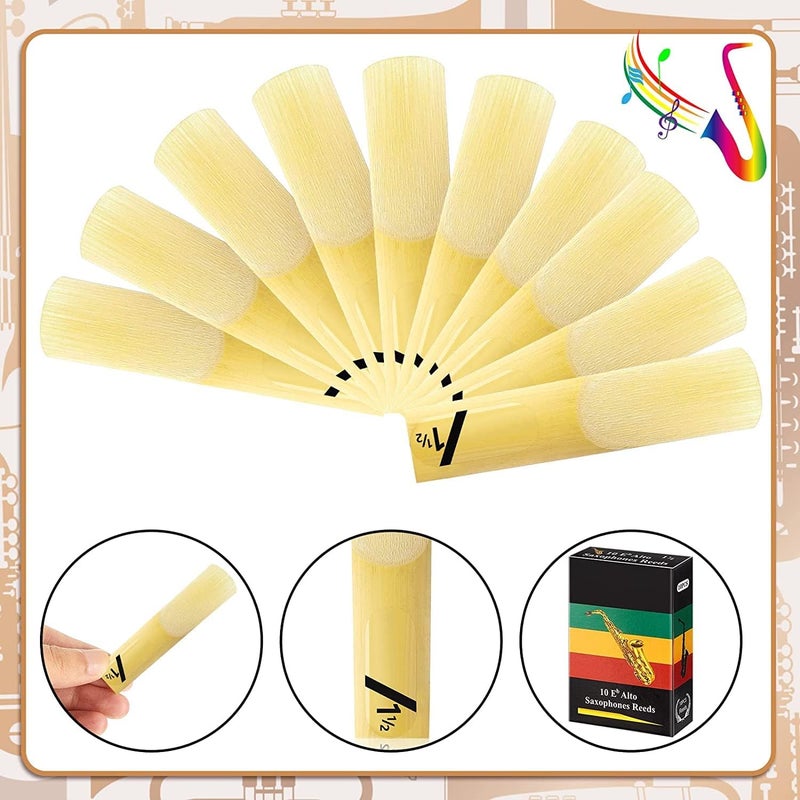 أعواد ساكسفون ألتو من SYOSI، أعواد ساكسفون من الخيزران مع حقيبة فردية، للكلارينيت السوبرانو أو ساكسفون الألتو (قوة 1.5 بوصة) 20 قطعة - Image 4